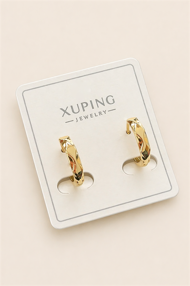 Altın Renk Xuping Halka Küpe (Çift)