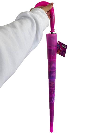 Pembe Renk Karışık Figürlü Kılıflı Çocuk Şemsiye