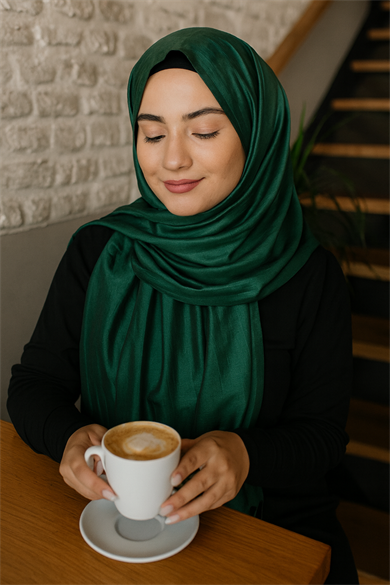 Yeşil Renk Tafta Şal