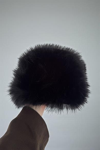 Siyah Renk Peluş Şapka