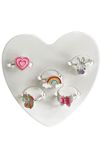 5li Karışık Figürlü Çocuk Yüzük Set