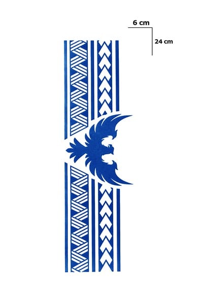 Kuş Şerit Sonradan Kararan Yarı Kalıcı Geçici Dövme Tattoo