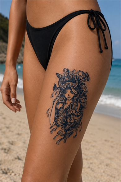 Kız Sonradan Kararan Yarı Kalıcı Geçici Dövme Tattoo