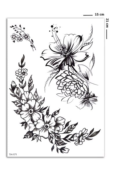 Çiçek Geçici Dövme Tattoo