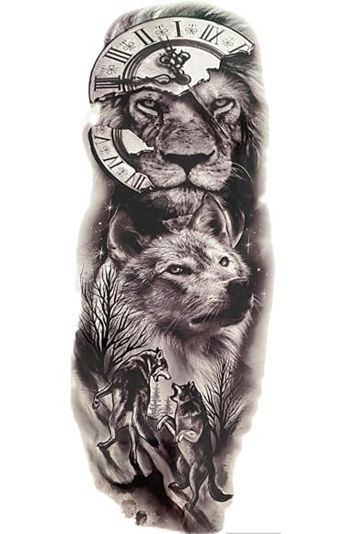 Kurt Saat Dövme Geçici Tattoo