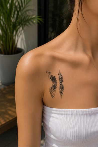 Yaprak Mini Dövme Geçici Tattoo