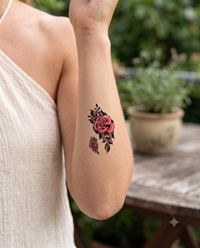 Gül Mini Geçici Dövme Tattoo