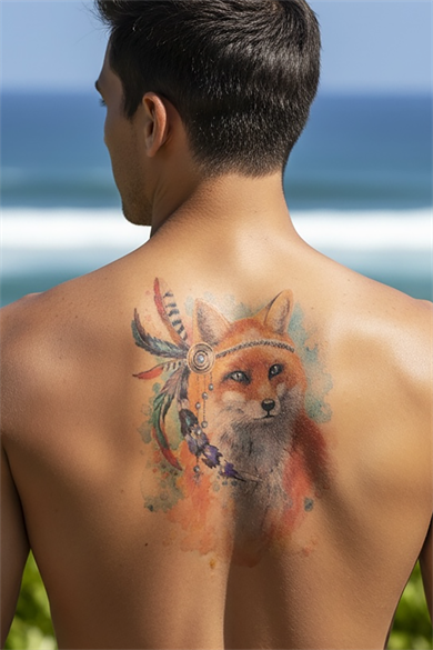 Geçici Tilki Dövme Tattoo