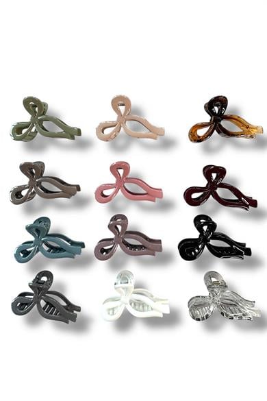 12li Karışık Renk Kurdele Figürlü Mandal Toka Set