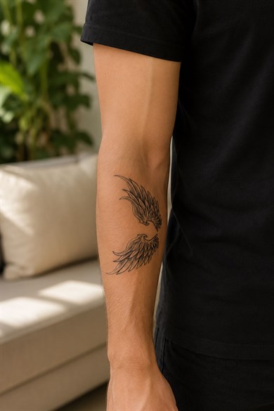 Melek Kanadı Geçici Dövme Tattoo 