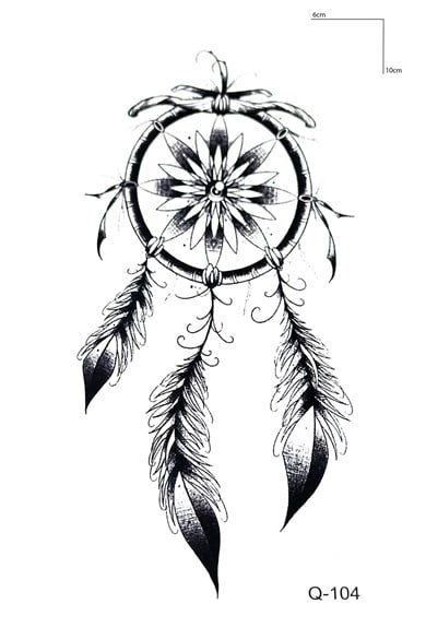 Tüylü Düş Kapanı Mini Geçici Dövme Tattoo