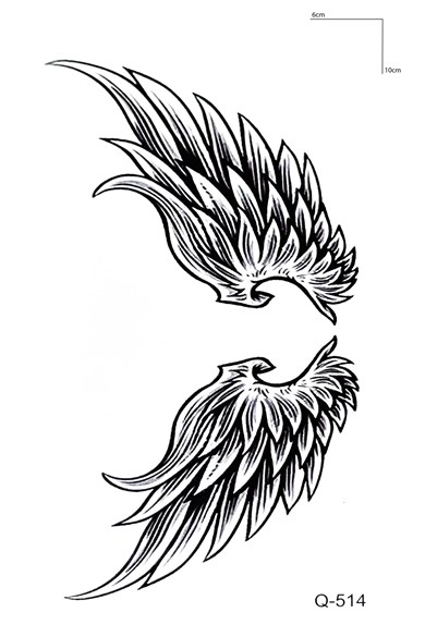 Melek Kanadı Geçici Dövme Tattoo 