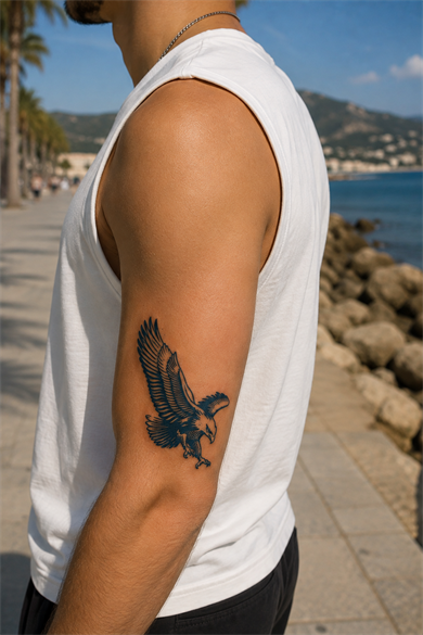 İkili Kartal Sonradan Kararan Yarı Kalıcı Geçici Dövme Tattoo