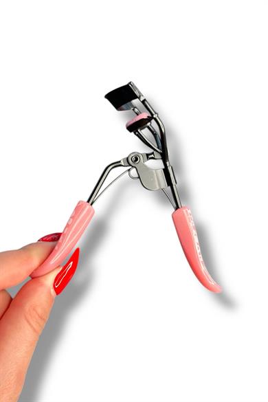 Koyu Pembe Renk Kirpik Kıvırıcı/ Kirpik Kıvırma Aparatı