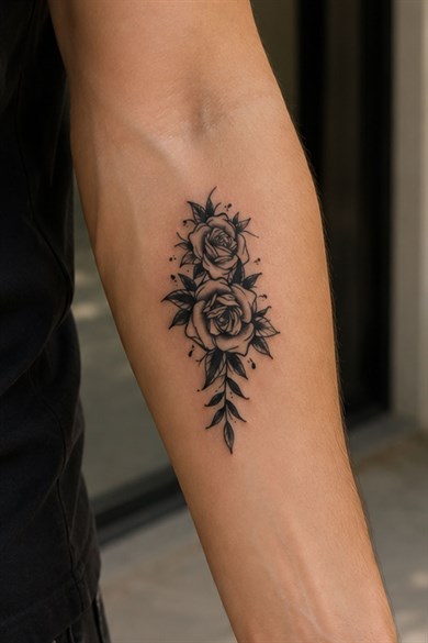 Gül Mini Geçici Dövme Tattoo