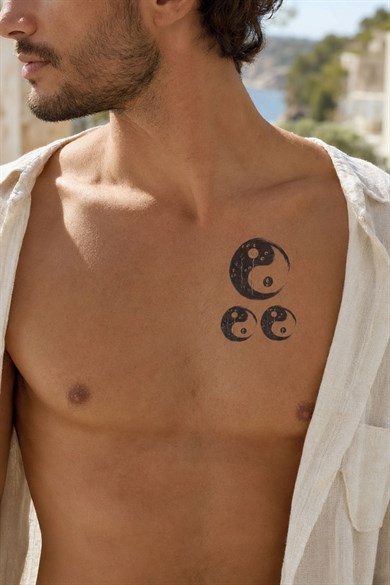Yin Yang Mini Geçici Dövme Tattoo