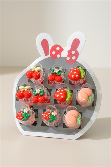 10lu Karışık Figürlü Mini Mandal Toka Set