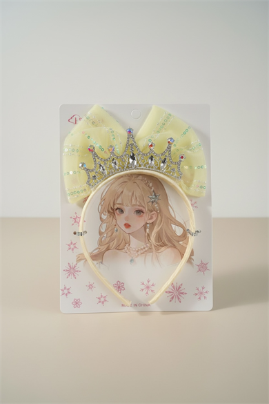 Sarı Renk Taş Detaylı Çocuk Taç