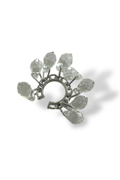 Gümüş Renk Taş Detaylı 14K Altın Kaplama TX Ear Cuff (Tek)