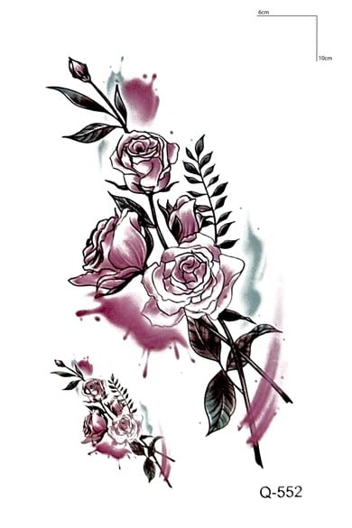 Çiçek Dalı Mini Dövme Geçici Tattoo