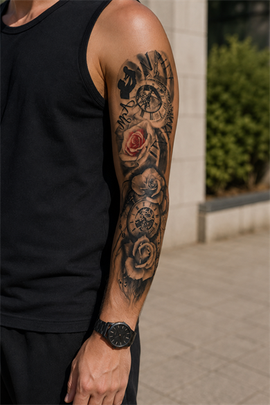 Pusula Kol Geçici Dövme Tattoo