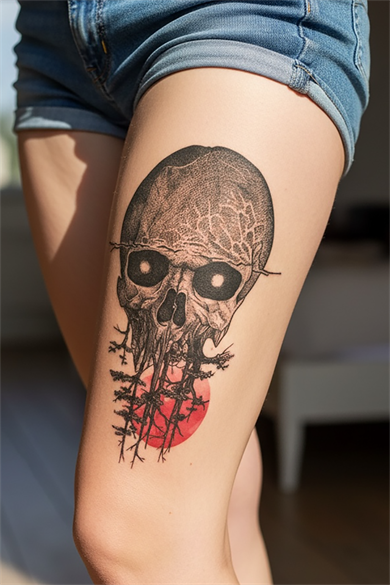 Geçici Kurukafa Dövme Tattoo