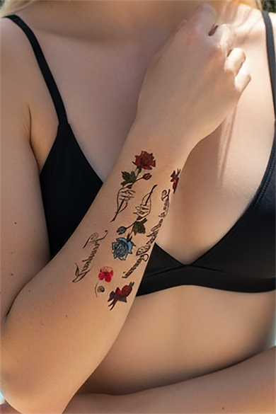 Karışık Figürlü Geçici Dövme Tattoo