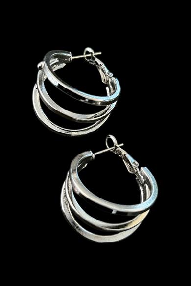 Gümüş Renk 20MM Halka Küpe (Çift)