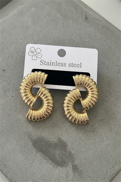 Altın Renk Çelik Küpe (Çift)