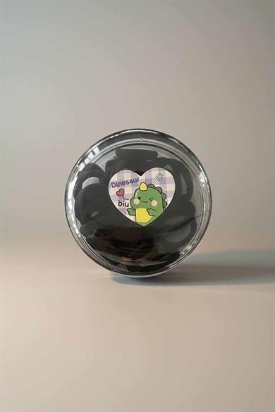 Siyah Renk Perma Ve Lastik Toka Set