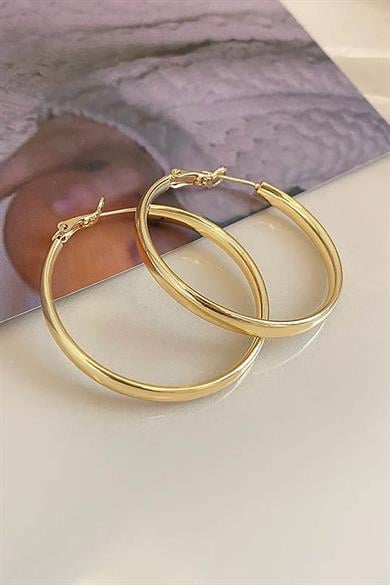 Altın Renk Halka Küpe 60MM (Çift)