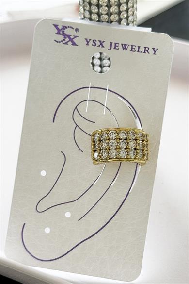 Altın Renk Taş Detaylı YSX Ear Cuff (Tek)