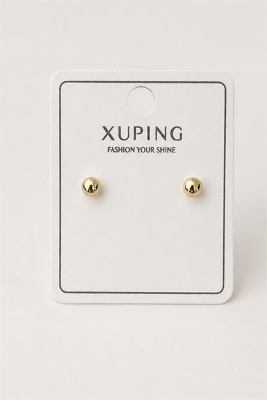 Altın  Renk Top Detaylı   Xuping  Küpe (Çift)