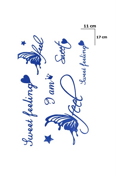 Yazılı Sonradan Kararan Yarı Kalıcı Geçici Dövme Tattoo