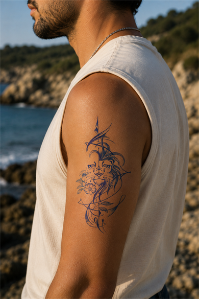 Kaplan Sonradan Kararan Yarı Kalıcı Geçici Dövme Tattoo