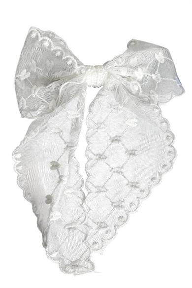 Beyaz Renk Kurdele Figürlü Otomat Toka