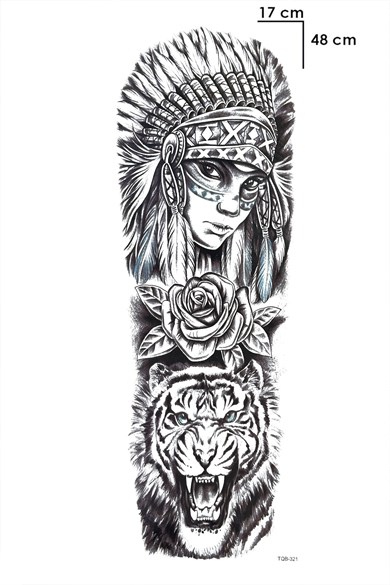 Kızılderili Kol Geçici Dövme Tattoo