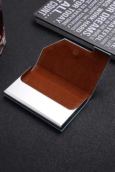 Bordo Renk Metal Cüzdan/Kartlık