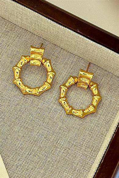 Altın Renk Çelik Küpe (Çift)