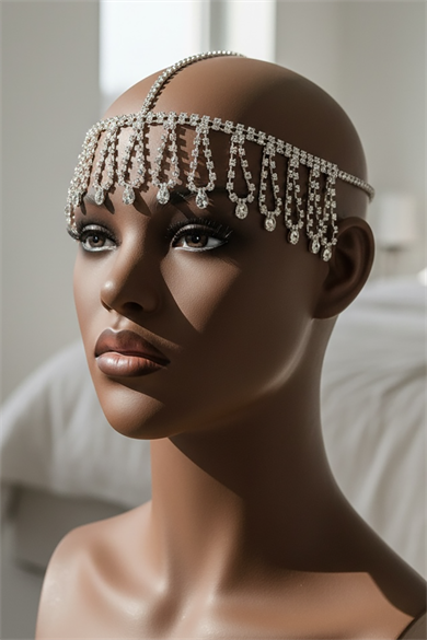 Gümüş Renk Taş Detaylı Saç Aksesuarı/Kına Aksesuarı