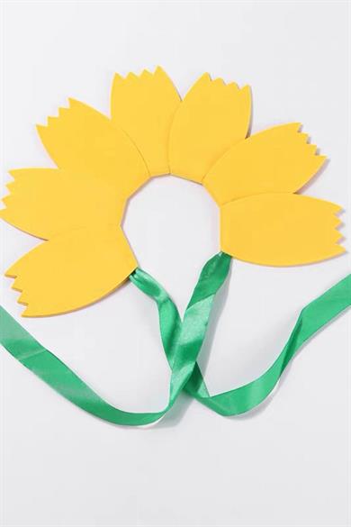 Sarı Renk Lale Figürlü Tasarım Taç