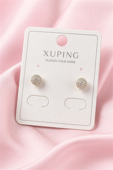 Altın Renk Taşlı Xuping Küpe (Çift)