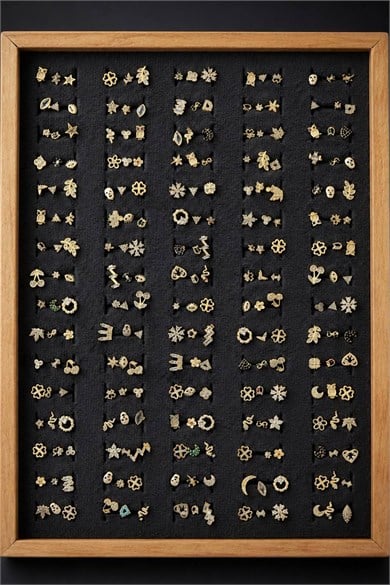 240lı  Altın Renk Karışık Figürlü Piercing Set