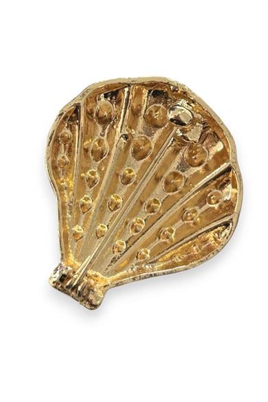 Karışık Renk Deniz Kabuğu Figürlü Taş Detaylı Broş