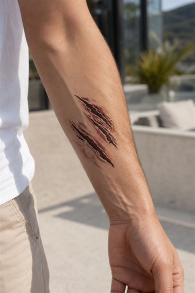 Pençe Yara Geçici Dövme Tattoo