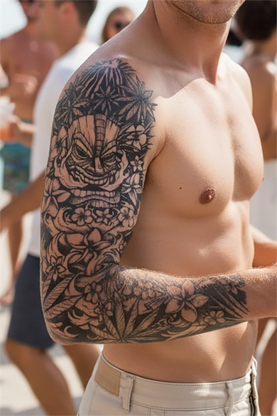 Geçici Motifli Kol Dövme Tattoo