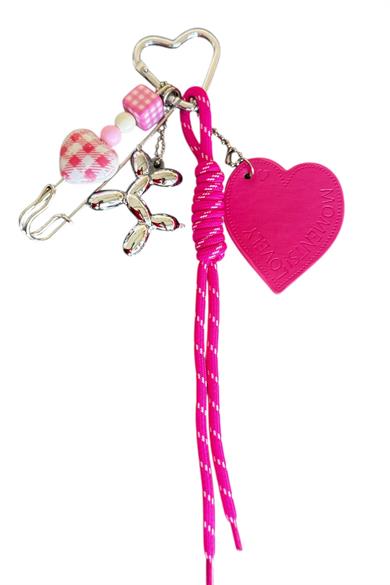 Pembe Renk Karışık Figürlü Çanta Charm/ Anahtarlık