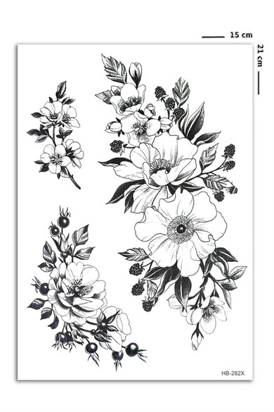 Çiçek Geçici Dövme Tattoo