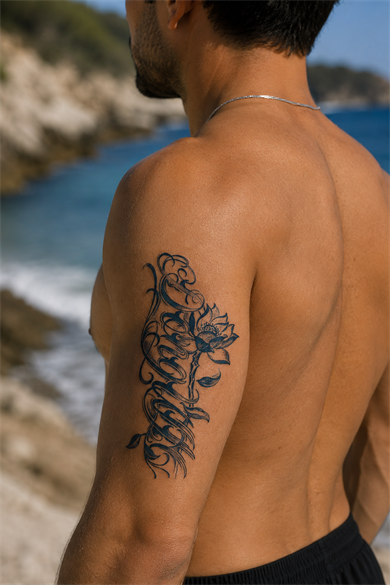 Yazılı Sonradan Kararan Yarı Kalıcı Geçici Dövme Tattoo
