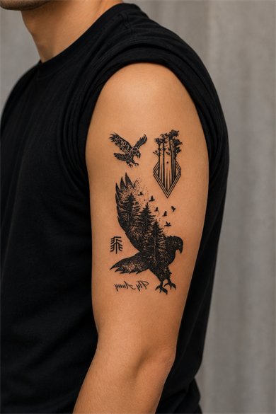 Kartal Dövme Geçici Tattoo